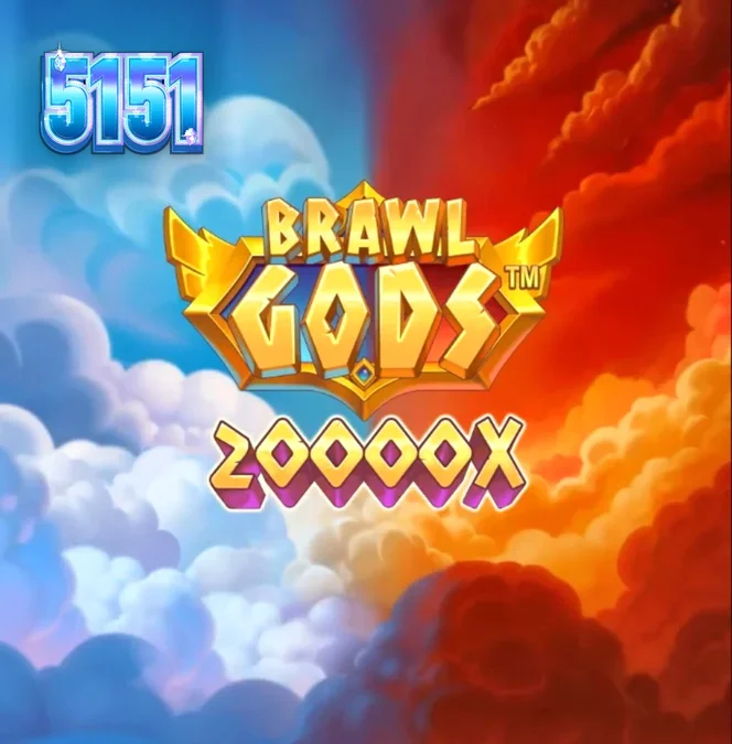 Interface do slot Brawl Gods com design dividido entre Zeus e Hades